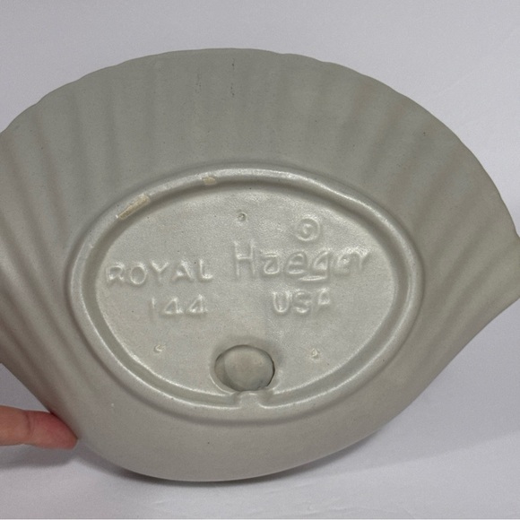 Vintage Royal Haeger Cream Shell Dish 144 Made In USA MCM - Picture 13 of 14